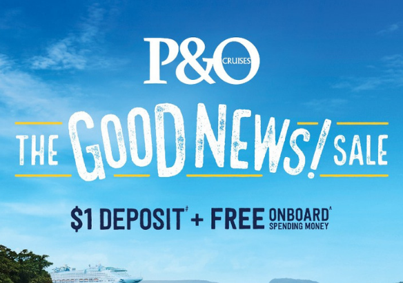 P&O $1 Deposit Sale